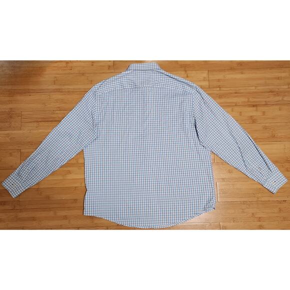 UNTUCKit Duras Performance Slim Button Up Shirt Men's XXL 2XL White Blue Check - Picture 9 of 9